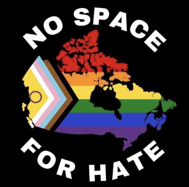 BBradley26's tweet photo. I stand with our 2SLGBTQIA+ communities. I see you, I hold space for you. To all of those affected, and to those allies attending counter-protests, stay safe out there. #NoSpaceForHate #NoSpaceForHateOntario #NoPlaceForHate https://t.co/beCOp2xbX9