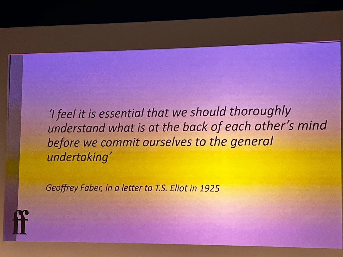 Early example of purpose-driven leadership in publishing - the early days of @FaberBooks. Thanks for sharing this Mary Cannam! #ipgac