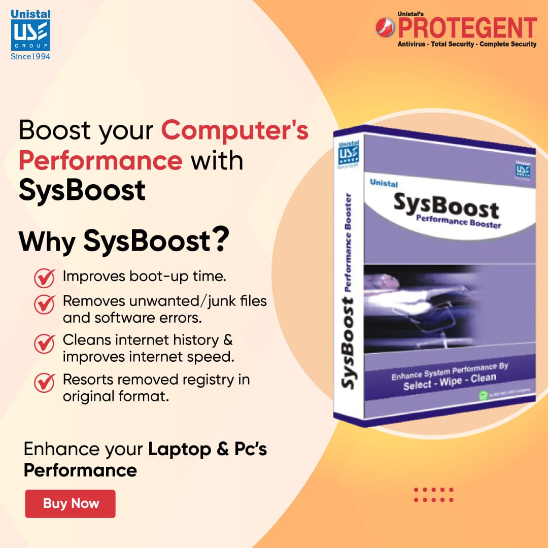 UnistalGlobal's tweet image. Enhance your Laptop &amp;amp; PCs&apos; performance with 𝐔𝐧𝐢𝐬𝐭𝐚𝐥 𝐒𝐲𝐬𝐁𝐨𝐨𝐬𝐭!

𝐁𝐮𝐲 𝐧𝐨𝐰 for a faster, smoother experience protegent360.com/sysboost
#EnhancedPerformance #ComputerSpeedBoost #SmoothComputing #EnhancedEfficiency #MaximizeSpeed #SysBoostSoftware #unistalglobal