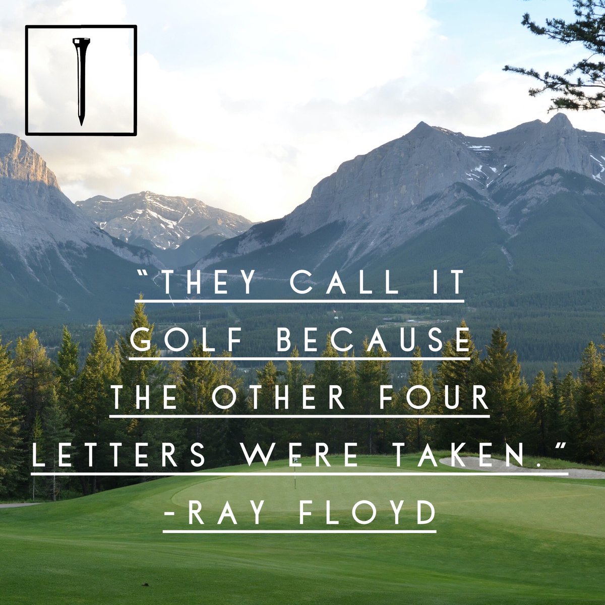 I wonder what four letters he’s talking about…

#golf 
#golflife 
#wednesdaywisdom
#bogeytees