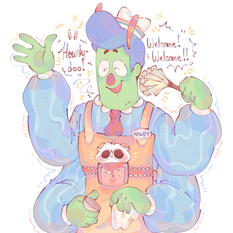 Guess what?! I redrew my first art of Howdy!!🐛💞

Wow, he looks so so SO MUCH different! And that's only about... A 2 month difference!🐛🌈💞

Wowzers, time flies fast don't it?? I'm pretty shocked but oh so jovial with my progress!!🤾‍♀️💨💞💐

#WelcomeHome #HowdyPillar