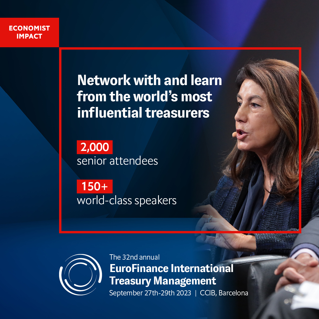 ¿Ya has reservado tu billete para EuroFinance International? 

Del 27 al 29 de septiembre, miles de los principales tesoreros del mundo se reunirán en Barcelona. Regístrese para unirse a ellos aquí 🔽

 #EuroFinanceIntl