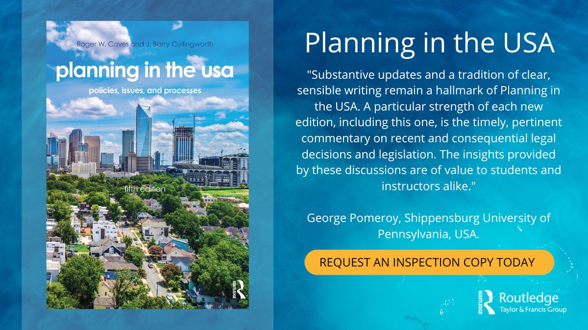 Extensively revised and updated, Planning in the USA, fifth edition, continues to provide a comprehensive introduction to the policies, theory, and practice of planning. Request your inspection copy today. spr.ly/6018PQOmy