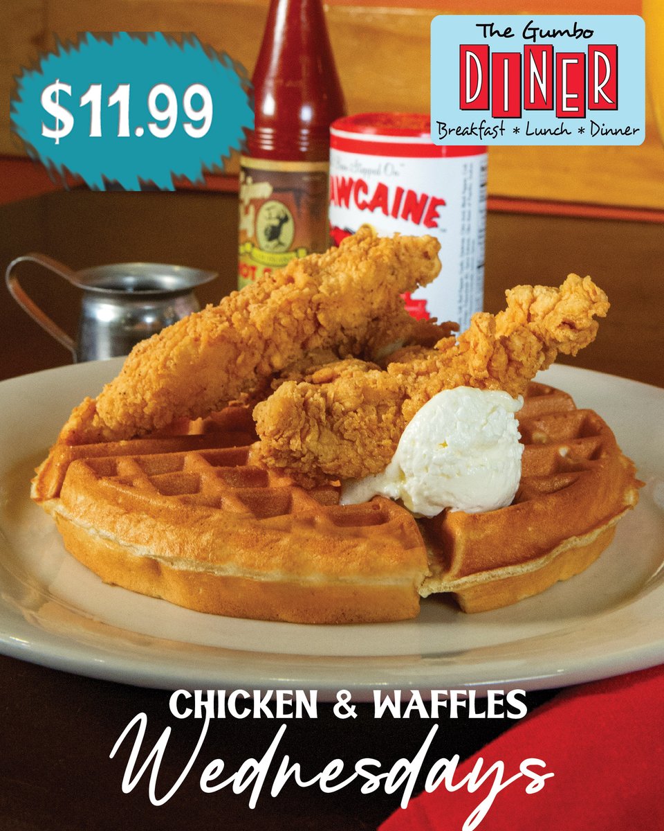 If you love our famous Chicken &amp; Waffles, you will love our Wednesday special! Join us all day and enjoy them for just $14.99! 😋💕

3602 Seawall Blvd