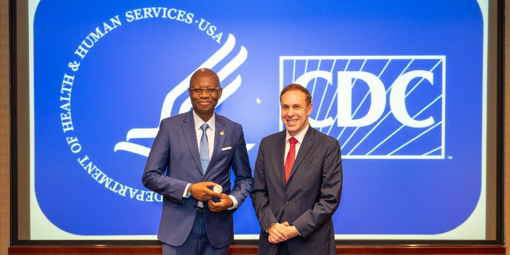 CDCGlobal's tweet photo. CDC was pleased to host the Minister of Health from the Democratic Republic of Congo for a visit last week to discuss CDC-supported programs in-country and collaborative efforts to support the health of all Congolese citizens. https://t.co/G6gVllmx3N