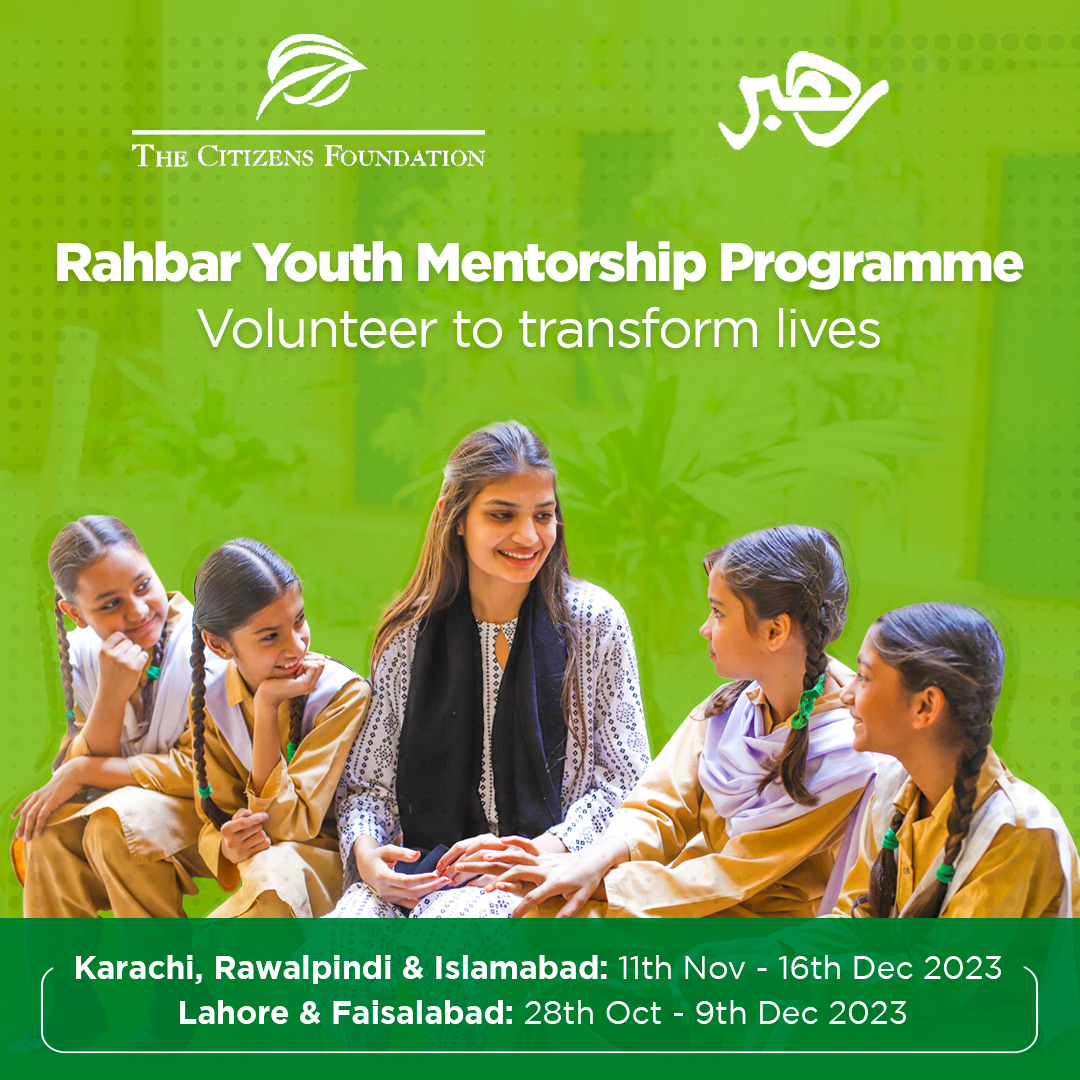 TCFPak's tweet photo. Become a TCF Rahbar &amp; inspire a generation! Rahbar is a Youth Mentorship Programme through which volunteers mentor TCF students to become responsible members of society &amp; help them discover their strengths to achieve their full potential. 

Sign up now: https://t.co/2kbHgB69j3 https://t.co/eo5573UPqs
