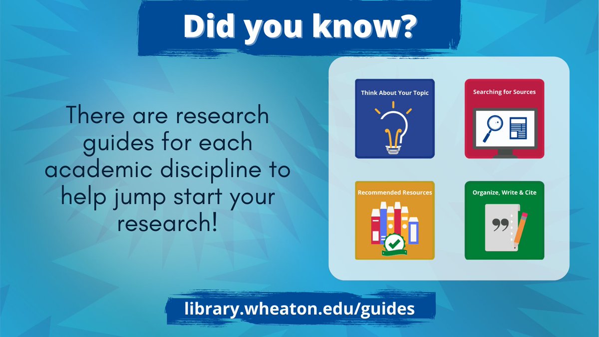WC_Library's tweet image. Launch your research with our subject-specific library guides! 🌐🔍 Find top resources and assignment support, including tools like Zotero. Dive in: library.wheaton.edu/guides #ResearchSmart #LibraryResources