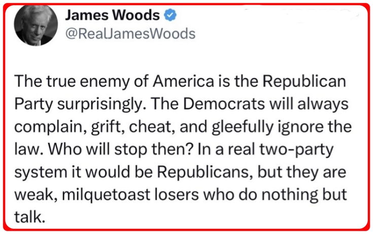 💣Truth Bomb💣 James Woods on fire with this one.