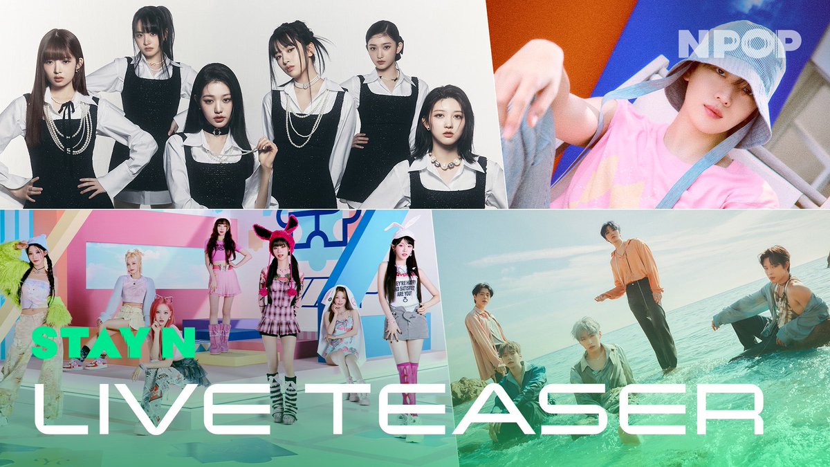 𝙒𝙃𝙊'𝙎 𝘾𝙊𝙈𝙄𝙉𝙂 𝙏𝙊 𝙉𝙋𝙊𝙋 ?

최애 아티스트와 실시간으로 
소통할 수 있는 STAY N에 초대합니다✨

<𝟬𝟵/𝟮𝟱>
재찬

<𝟵/𝟮𝟲> 
원어스(ONEUS)
IVE
EL7Z UP(엘즈업)

STAY N LIVE에서 당신의 
최애 아티스트와 실시간으로 소통하고,
함께 미션을 수행해 보세요❤️‍🔥