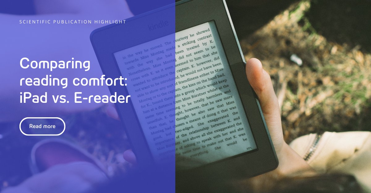 TobiiTechnology's tweet image. Reading comfort: iPad vs. E-reader📖 Here’s what researchers from@unizar concluded👀 ow.ly/MOCg50PIc5p 

Learn how they tracked eye movements like pupil diameter, fixations, saccades, and blinks with #TobiiProFusion to get #visualdiscomfort insights👆

#eyetracking #reading