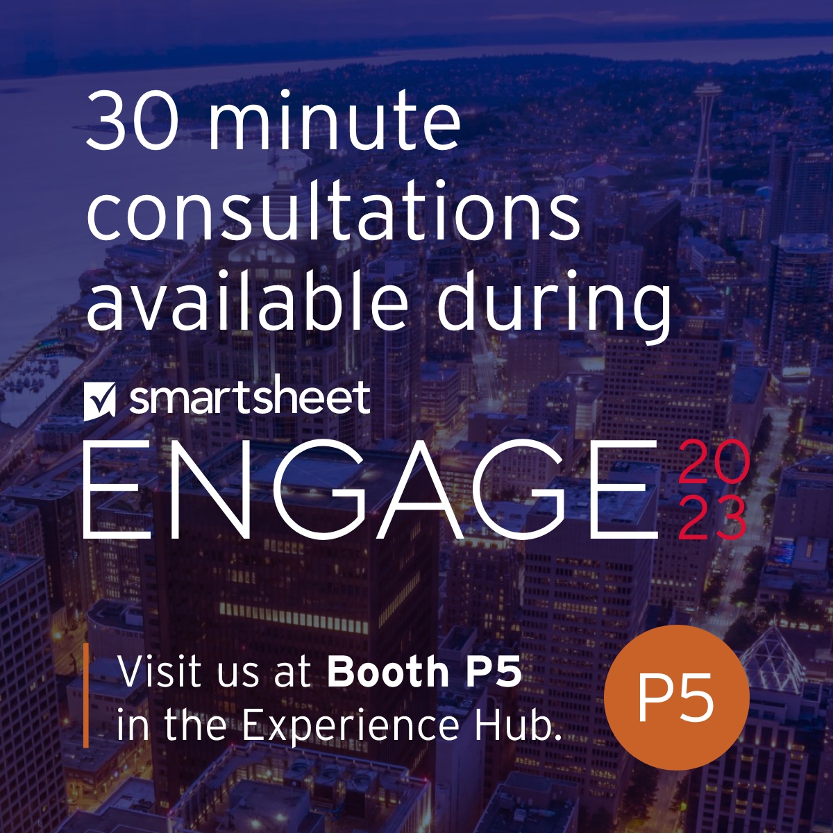 Don't miss out on free 1-2-1 support at #SmartsheetENGAGE 2023! 

Register for a FREE 30-min no-strings consultation where you can:
✅ Review a current solution
✅ Troubleshoot 
✅ Explore Premium Apps

And much more!

Register ➡️ app.smartsheet.com/b/form/fdec676…

#SmartsheetEngage