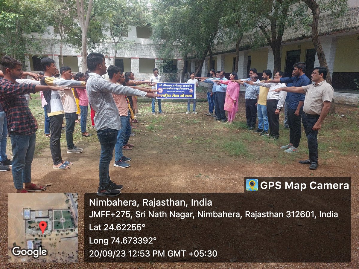 nssgcnbh's tweet photo. स्वच्छता पखवाड़ा के अंतर्गत डॉ भीमराव आंबेडकर राजकीय स्नातकोत्तर महाविद्यालय निम्बाहेड़ा के संकाय सदस्यों तथा स्वतंसेवकों ने  स्वच्छता की विशेष शपथ ली । @NssRajasthan @DrNeelam_Sethi @bhagwan_prof https://t.co/wjY0EVUj9U