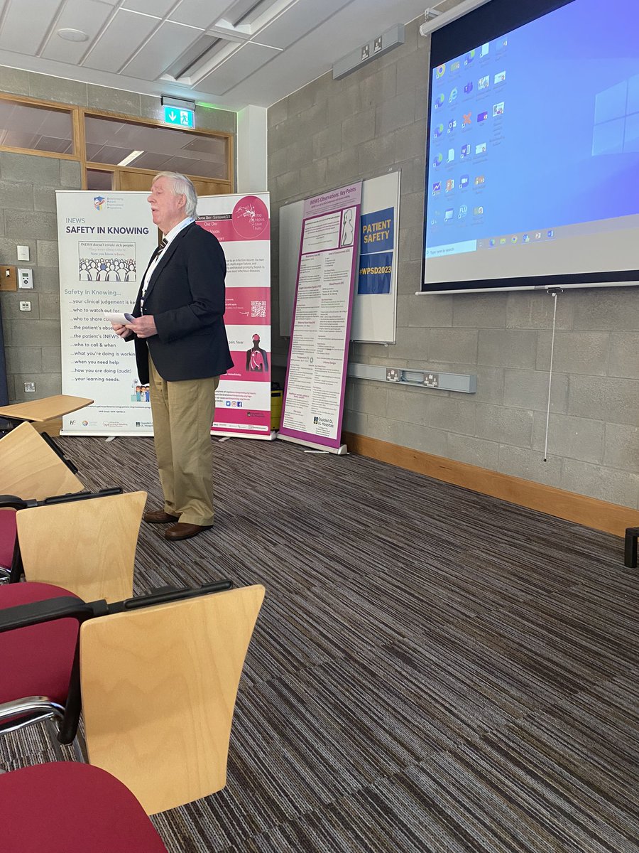 ‘Hospitals are not a place for the sick, it’s a place to get well!’ John Hannifin, the Chair of @ULHospitals Patient’s Council speaks to staff today  about how the patient’s voice is elevated to improve #patientsafety #WPSD23