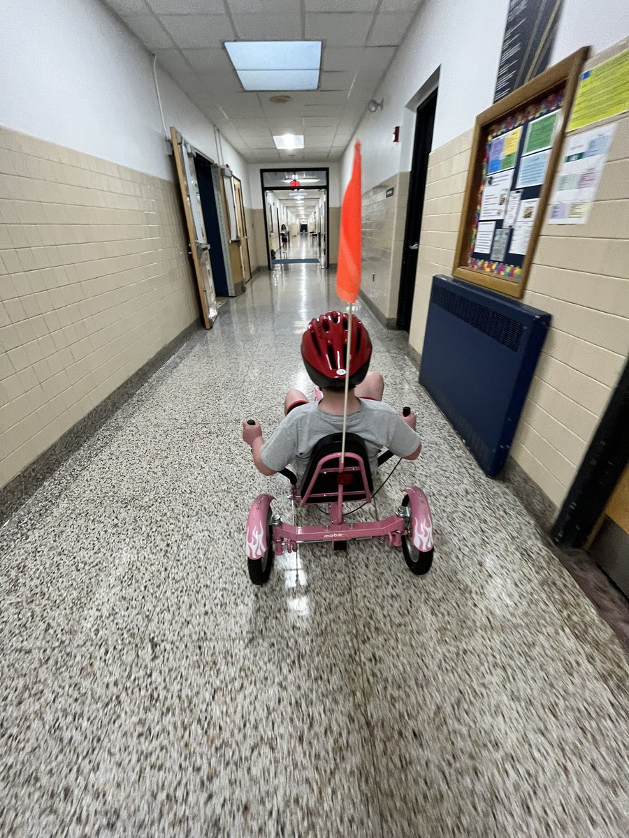 missfreemanHPE's tweet image. Lesson #3 @RIDOTNews bike program! 
Students learned bicycle hand signals &amp;amp; how to use them while riding.  🚴‍♂️
All studnts were able to participate using a bike that matched their learning needs. 
#bike #trike #handsignals
@Hampden_Meadows