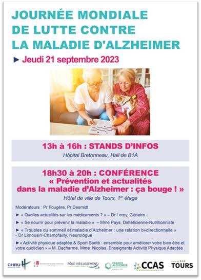 📣 Demain, Conférence «Prévention et actualités dans la maladie d’Alzheimer : ça bouge» ! 

Un beau programme en perspective : actualité #médicaments/ #nutrition/ #sommeil/#APA🙂  

Nous serons présents autour d’un stand #ICOPE et heureux de vous accueillir après la conférence 😉