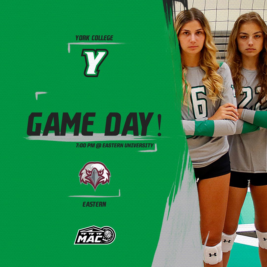 YCPVolleyball's tweet photo. Lets GO! It is game day!
On the road tonight to St. Davids, PA to take on Eastern University.
First serve is at 7:00 PM.
Can't make it in person? Watch on our live stream at: https://t.co/iXNxx3Z9Rz
#LetsGoYork #YCPVB #NCAA #DivisionIII #MACC https://t.co/inlsxrY03j
