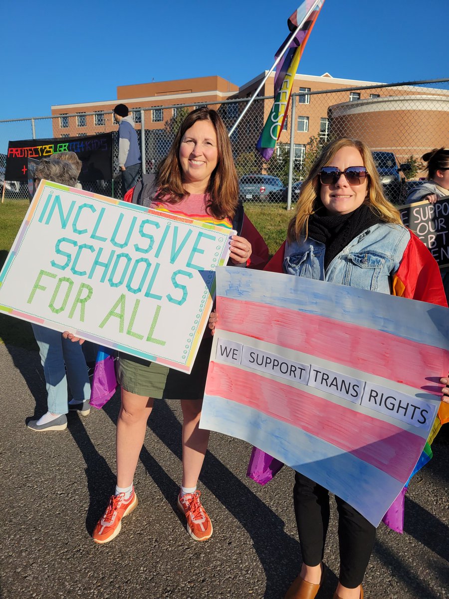 A lot of people this morning at the board office supporting g human rights and celebrating inclusivity.