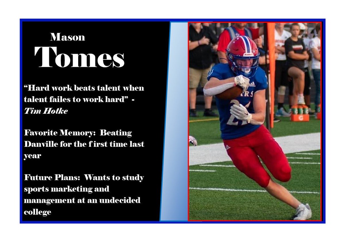 💙🏈Week 6 Senior Spotlight🏈❤️