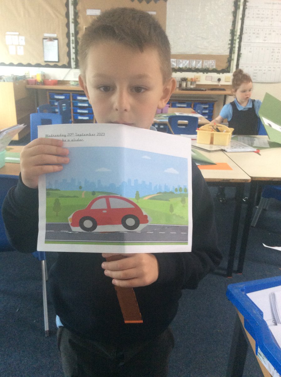 StJosephU's tweet photo. 1KW have been learning about sliders and levers. We made our own sliding picture. #SJUDT https://t.co/n0aD1ZayM9