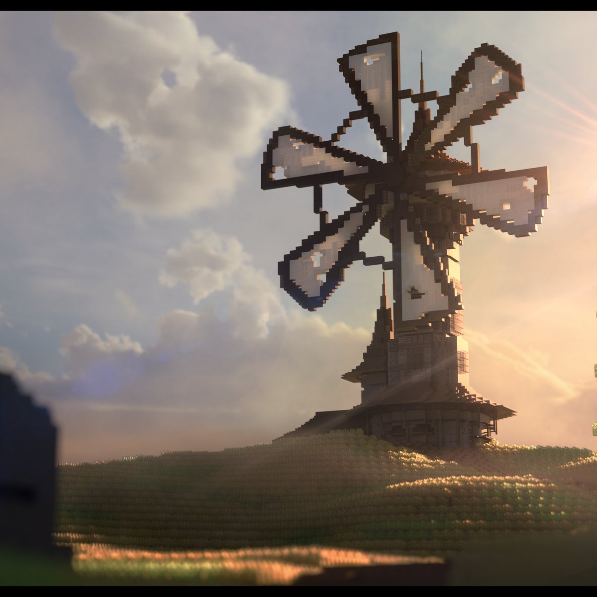 windmill. #Minecraft #Minecraftbuilds #minecraft建築コミュ