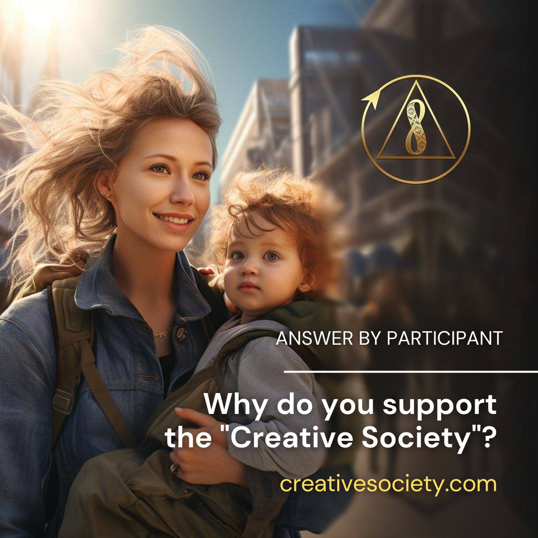 CreativeScty's tweet photo. 📍 #question_answer
❓ Why do I support the Creative Society? 

⏳ To be honest, the understanding of how unique this project is in the world came to me only a year and a half after I first encountered it. That's when I realized the importance of my involvement in the project. 

What makes it so #important and #unique?
🔹 First of all, it's voluntary. 
🔹 Secondly, it helps others. And I feel the need to help. I can't live without it. 
🔹 Thirdly, I'm sure that my investments in the project do not not end up in the pockets of individuals who live only for profit and greed. 
🔹 Fourthly, I have children, for whom a future in the Creative Society is simply vital. I do not want me and my children to live in an evil, callous, aggressive, dangerous, immoral, and soulless society. 

💎 I want #peace, #confidence in the #future, warm human relationships, and openness of heart. And this is possible in the Creative Society.💫

🙏 The official website of the #CreativeSociety Project: https://t.co/Oh92sD2X5E

✅ Please share your #answer in the comments as to why you support the "Creative Society" Project .

#TakingActionTogether #CreatingTheFuture #GlobalUnity #TogetherWeCan #PeopleOfHonor
