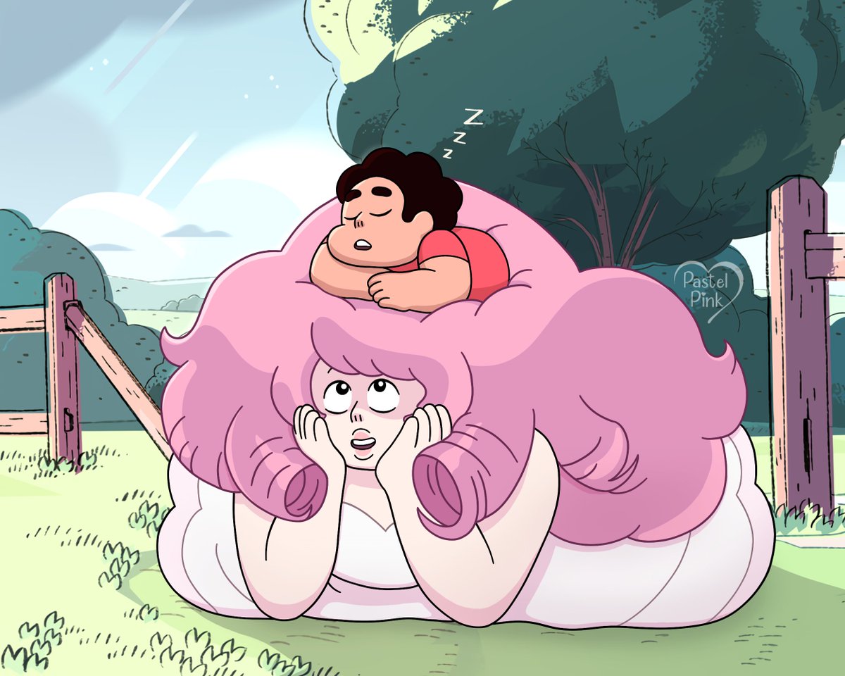 Drawing an AU With Steven and Rose Together - Part 20 - 'Shhh, he's sleeping!' #Stevenuniverse #Rosequartz #fanart