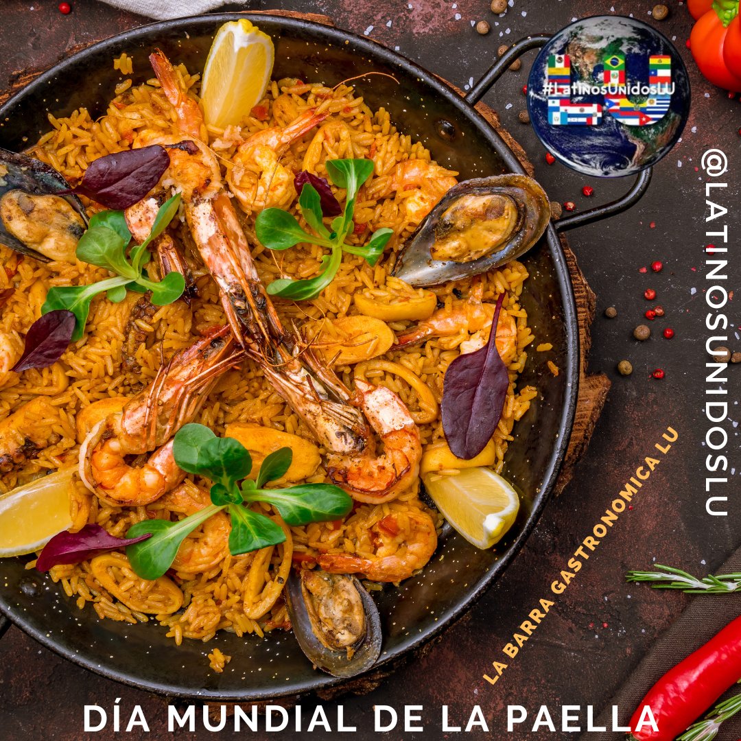 ¡Feliz #DiaMundialDeLaPaella 🎉🥘 
 
¿Cuál es tu variante favorita de paella? ¡Comparte tus fotos y recetas y celebremos juntos la riqueza de la gastronomía española! 

#LaBarraGastronómicaLU