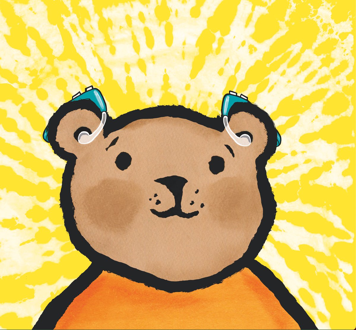 PiedPiperLive's tweet photo. Today, four classes from St Mary’s Primary School visited Pied Piper’s office to hear the story of ‘Can Bears Ski?’ and to learn some British Sign Language. Exciting!
[This picture contains an illustration of a cartoon bear with an orange jumper and blue hearing aids] https://t.co/C2hrCyQ0GB