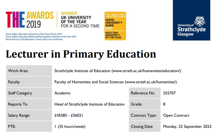 Strathclyde Institute of Education tweet media