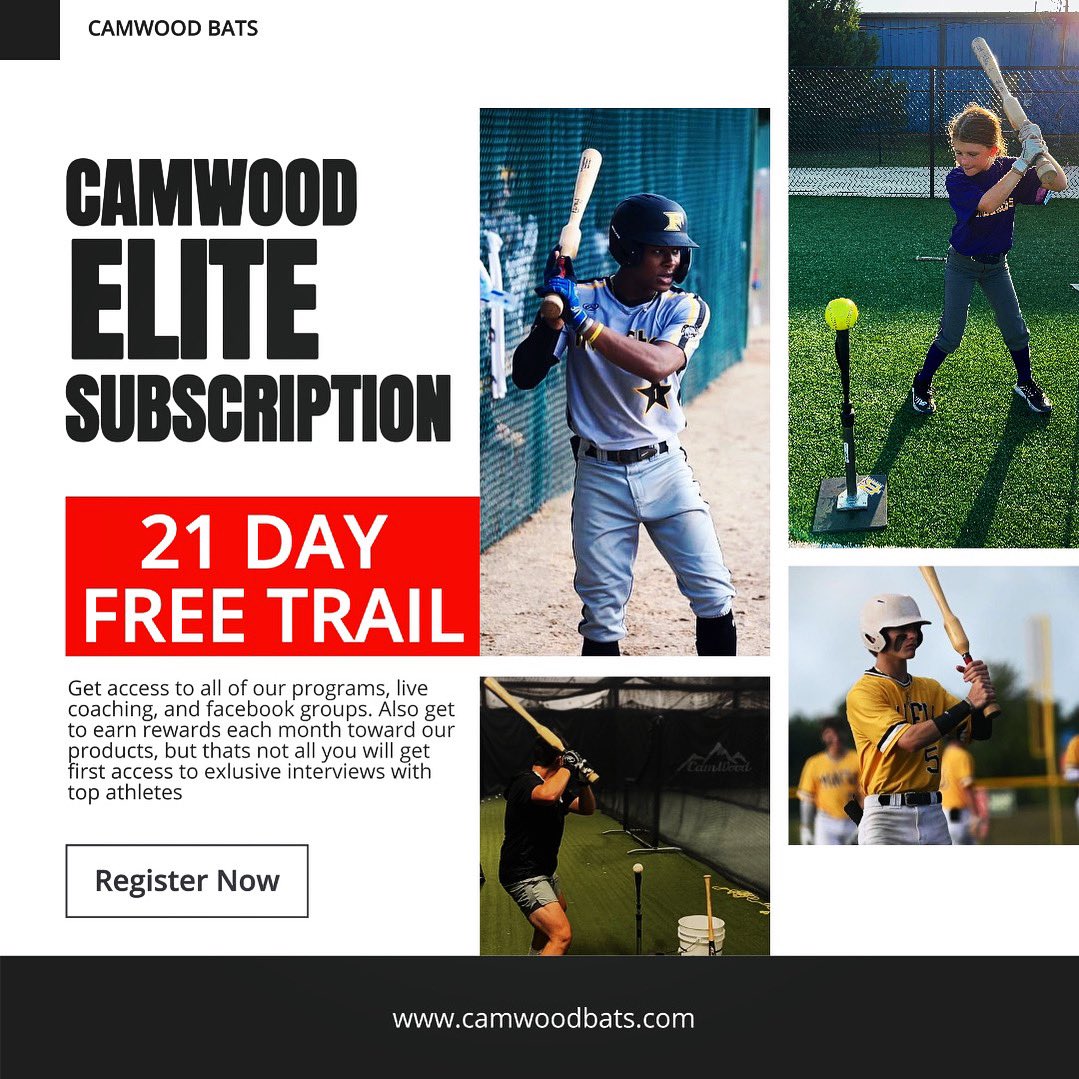 CamWoodBats's tweet image. 🚨21 DAY FREE TRAIL🚨

If you are a baseball or softball player DON’T MISS THIS!👀👀👀

We are giving you FREE ACCESS to our Elite Subscription for 21 days.

Comes with:

All Camwood programs✅

Facebook groups✅

Live coaching✅

#subscription #programs #freetrail #greatdeal…