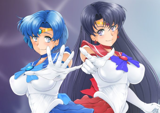 今日も過去絵!
マーキュリーちゃんマーズちゃんなのぜ。 