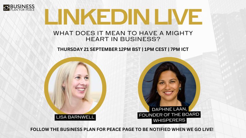 Join us tomorrow for a thought-provoking LinkedIn Live with Daphne Laan at 12pm BST. Daphne will unpack the importance of having a Mighty Heart in Business, and we'll unveil our one-day-only  50% off Peace Day coupon code! 🚨👇linkedin.com/feed/update/ur…