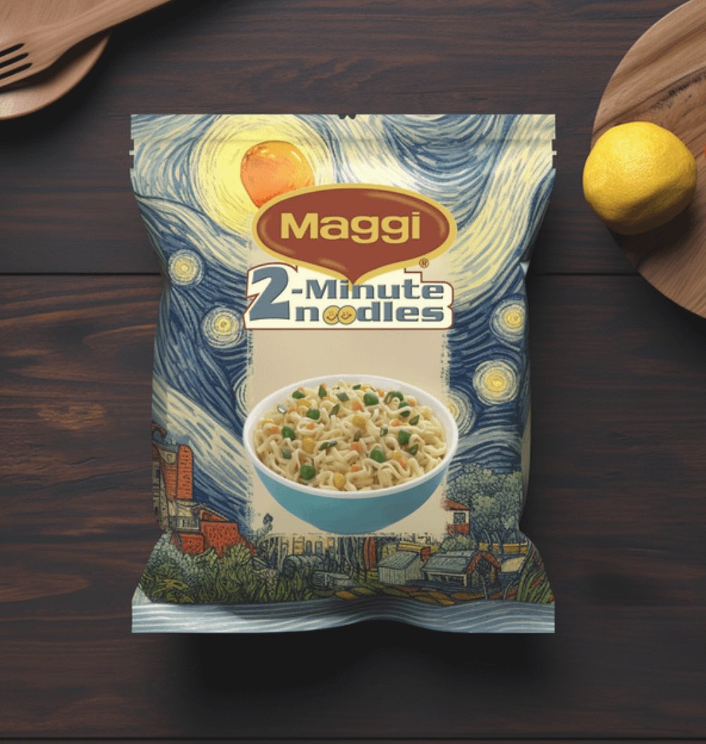 proteinpagluu's tweet photo. Van-Gogh Inspired Indian products packaging 🤯 https://t.co/F9fpWUSTQK