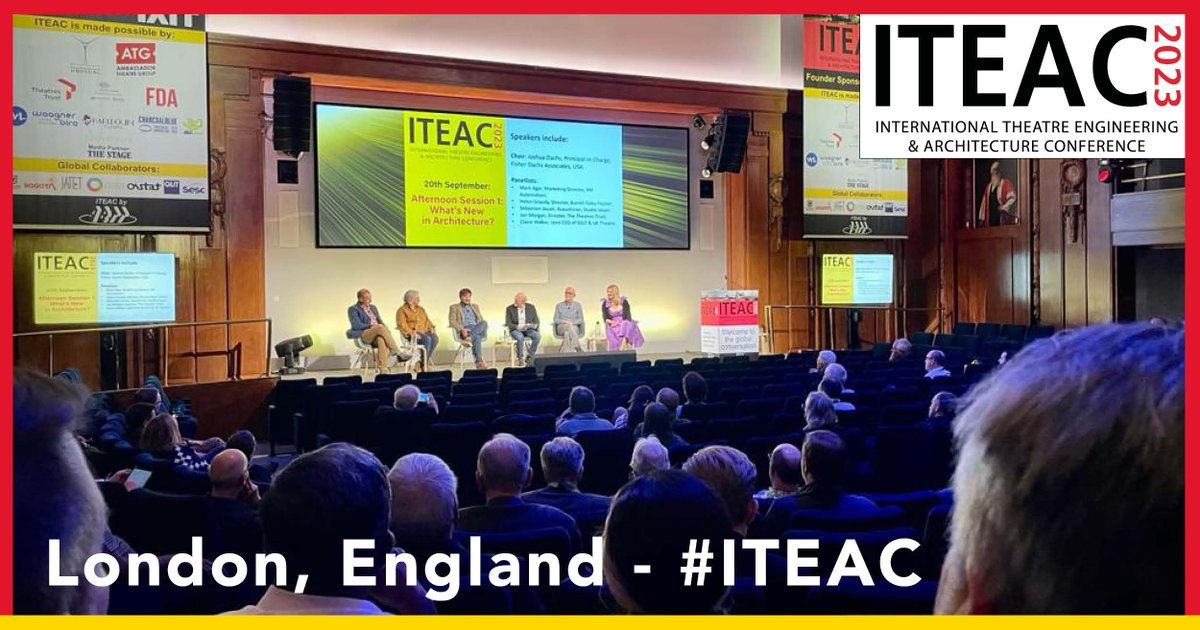 IteacEvents's tweet photo. Happening now at #ITEAC London: 'What's new in architecture?' A round-up of new theatre architecture from across the world. The regeneration of an architectural masterpiece to new architecture that ranges from the spectacular to the thoughtful.
https://t.co/pQPh30p1nh https://t.co/IUfqXWNR7R