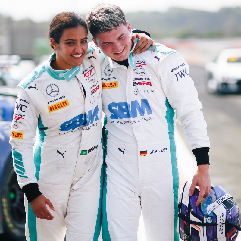 reemajuffali's tweet photo. This podium has been a long time coming and I’m grateful to the team who work behind the scenes for not giving up and continuously pushing to be better. Also a big thank you to @FSchillerRacing who has contributed a lot to this success on and off track. #TeamTheeba 🐺 https://t.co/HnYNkPs512
