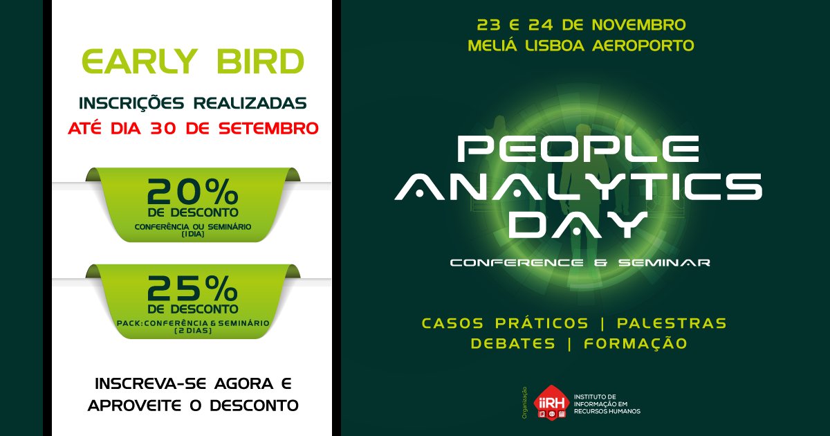 RHMagazine_IIRH's tweet photo. Quer saber mais sobre People Analytics e de como a análise de dados pode transformar a gestão de pessoas e impulsionar o crescimento organizacional? INSCREVA-SE JÁ e garanta o desconto:
https://t.co/MOae9RrSif

#rhmagazine #peopleanalytics #analisededadosrh https://t.co/Uii7jX5Eyh