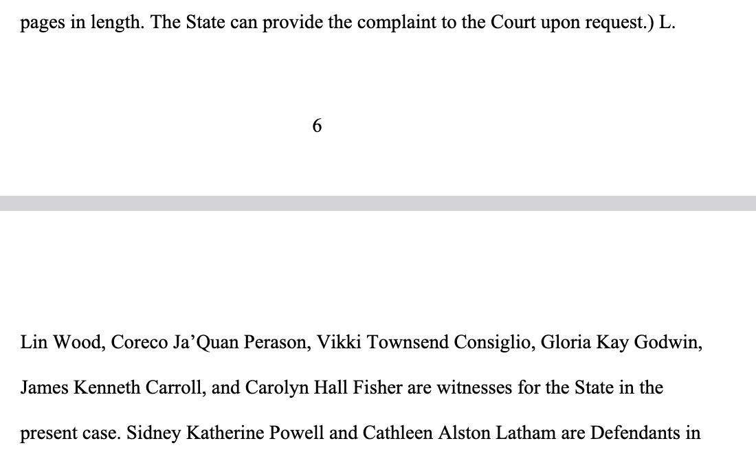 KlasfeldReports's tweet photo. REVELATION buried in the DA Willis' conflicts motion:

Conspiracy theorist lawyer Lin Wood is a witness "for the State" in Trump's Georgia RICO case.

Background on him, @TheMessenger https://t.co/8ykfbhvqNG

DEVELOPING story https://t.co/BbpIJTYzVB https://t.co/izKnTq7l89