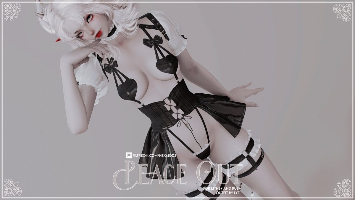 lyetamine's tweet photo. 🖤 Peace Out is back!
🖤 Available for Lithe+ and Rue+, out for ✨Sparkles and 🌟Stars!
🖤 Big thank you to @/Moeflavor for inspiration and permission to post this. https://t.co/doQpTjQ09l