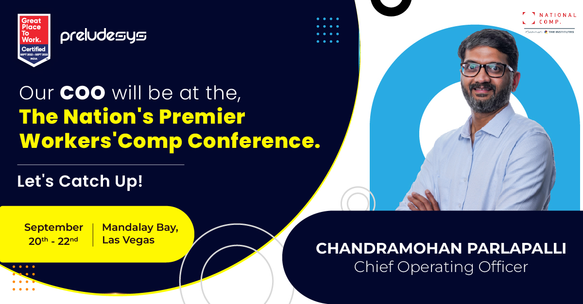 PreludeSys (@preludesys) on Twitter photo Big news! Our COO, Chandramohan Parlapalli, is at the workers' comp conference & trade show in Las Vegas! Can't wait to bring back fresh insights to boost our services. Look out for updates!
#WorkersComp #Vegas <a href="/PreludeSys/">PreludeSys</a> #NationalComp Big news! Our COO, Chandramohan Parlapalli, is at the workers' comp conference & trade show in Las Vegas! Can't wait to bring back fresh insights to boost our services. Look out for updates!
#WorkersComp #Vegas <a href="/PreludeSys/">PreludeSys</a> #NationalComp