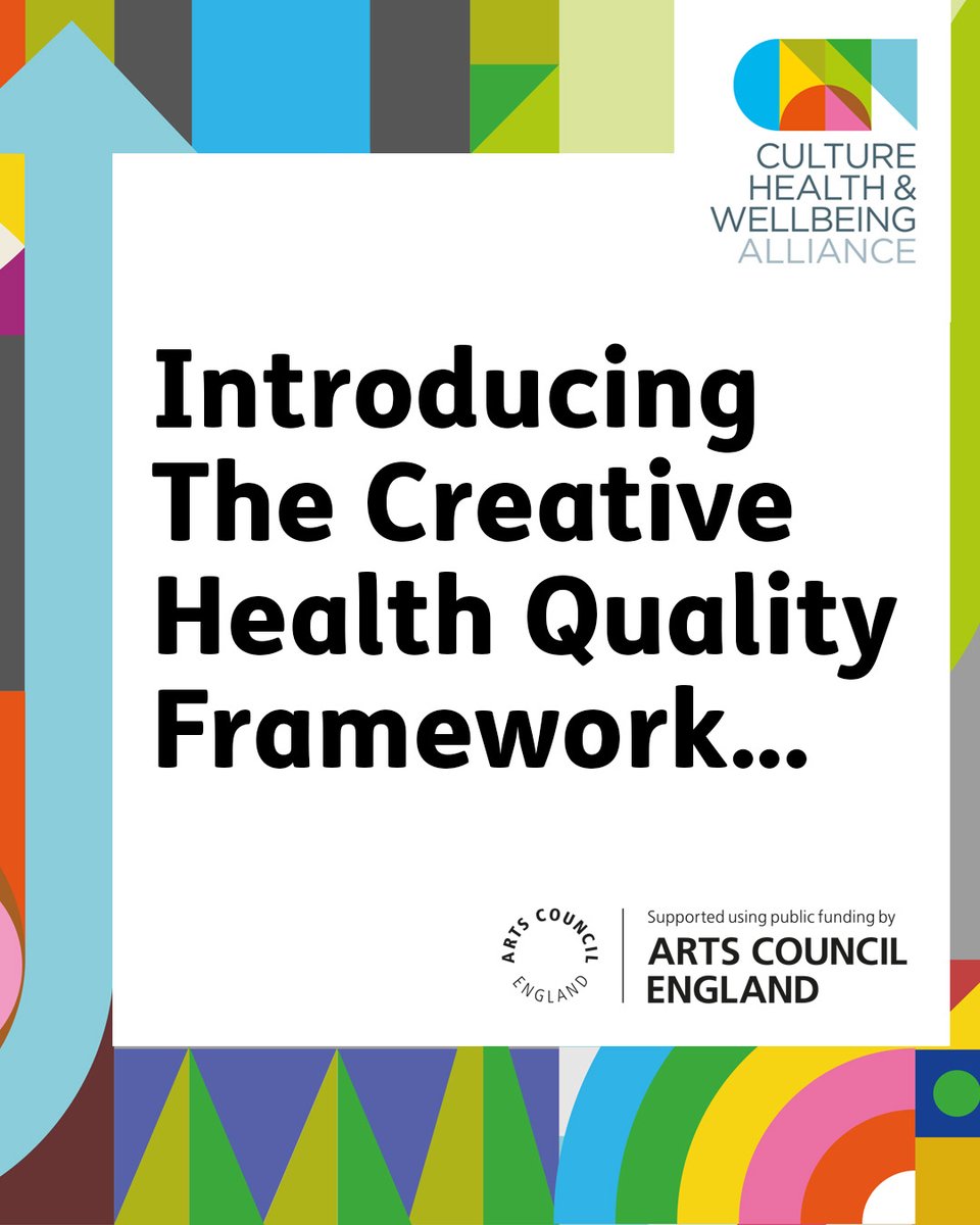 TheNCCH's tweet photo. New resource developed by @CHWAlliance @janecwillis launches today! 

The #CreativeHealthQualityFramework is based around 8 Creative Health Quality Principles &amp; gives clear guidance on how to use these to deliver safe &amp; effective creative health projects.

https://t.co/MwhPM8fqkR https://t.co/f4G66zFj58