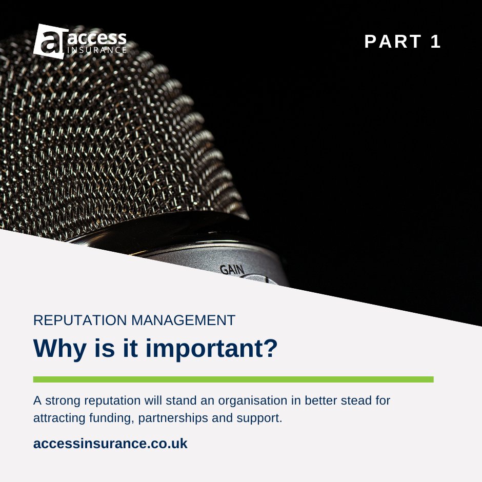 A strong reputation will stand an organisation in better stead for attracting funding, partnerships and support. The full guide can be read here: accessinsurance.co.uk/news/managing-… #charity #riskinsights #cyberrisk #charityguide #reputation #volunteers #thirdsector #charityinsurance