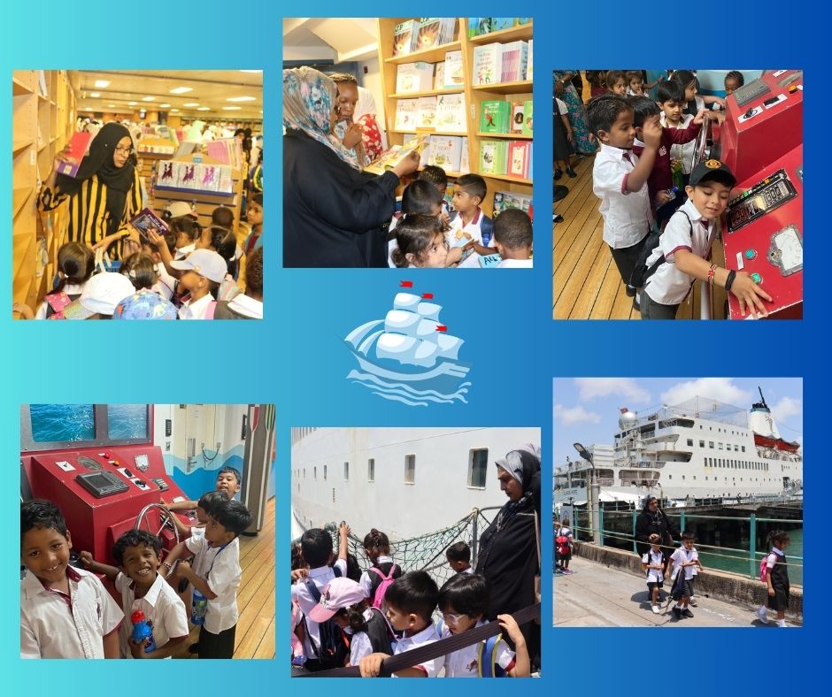 JafferyAcademy's tweet photo. Ready, Steady, Read! The children were full of excitement as they embarked on a journey to a ship with a library inside. It was an amazing experience!

#experiences #floatinglibrary #ship #books #readers #nurseryschool #jafferyacademymombasa https://t.co/jYLf4SLLlt