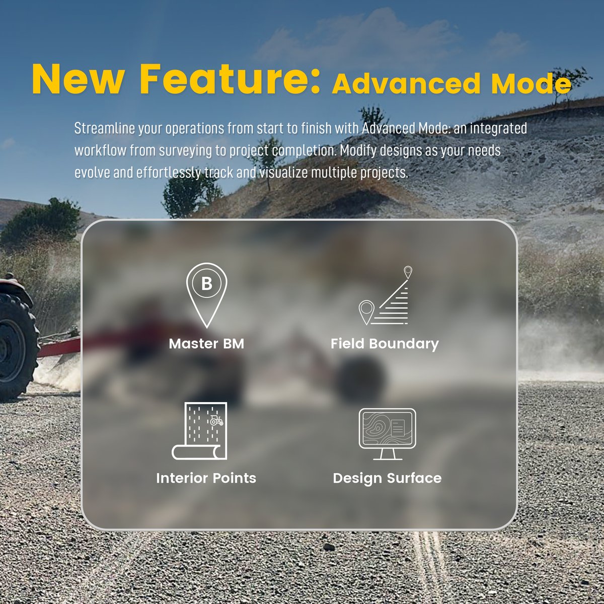 FJDynamics's tweet image. #FJDMoment Introducing AL01's New Feature - Advanced Mode

Contact your dealer to upgrade and experience the difference today!

Learn more: bit.ly/3Rt9jdb

#fjdynamics #landleveling #precisionagriculture #precisionag #landlevelingsystem