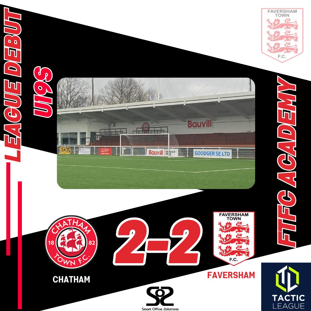 Our NEW U19s Academy side played their first league match away to Chatham today. A credible 2-2 draw with some good football played. The Manager was encouraged by the effort the players put in. Well done lads 👏 

#yourtownyourclub #u19s #ftfcacedemy