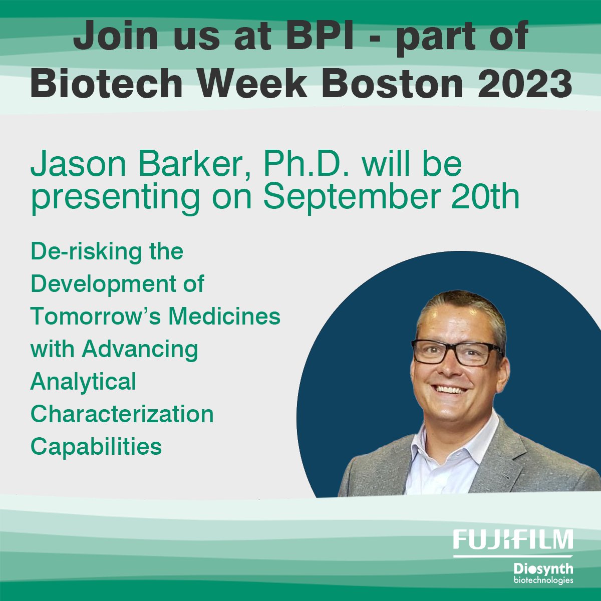 FUJIFILMBiotech's tweet photo. Join us today #BiotechWeekBoston at 11:30 for two talks by Ian Goodwin and Jason Barker. 

For Ian Goodwin's presentation, check out Room 205AB.

For Dr. Jason Barker's presentation,  check out Room 208.

Details: https://t.co/JhFpi2aV2C 

#Biotechnology #Innovation #Biotech https://t.co/3PrlvU0C9f