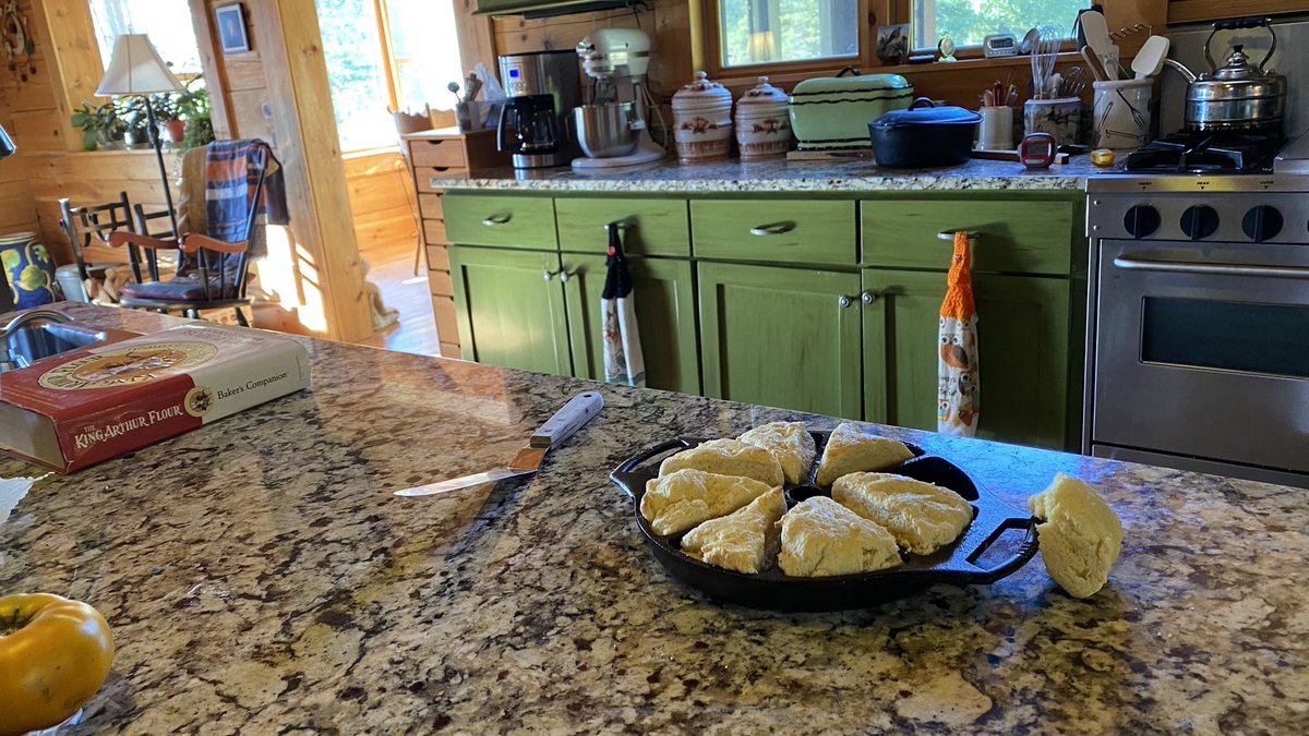 #LucknowFarms #WestVirginia 
#Appalachians #Poetry  #Regrounding
45°F at dawn. That can mean only one thing …
Scones. 
God bless my wife who lived in Scotland one year and learned how about them.