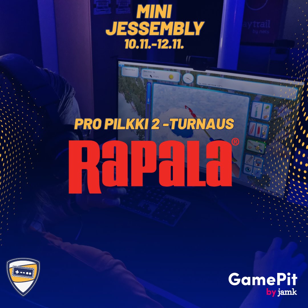 Jklesports's tweet photo. Kiinnostaako Mini Jessembly -laneilla Pro Pilkki 2?  

Lanien lauantaiyönä järjestetään Pro Pilkki 2 -turnaus! Palkinnot turnaukseen tarjoaa tietenkin Rapala Suomi! 

Tarkemmat tiedot https://t.co/YHWSJtRqtc 

#jklesports #Rapala #esportsfi #lanit #Jyväskylä #propilkki https://t.co/sLFVU7fLqu