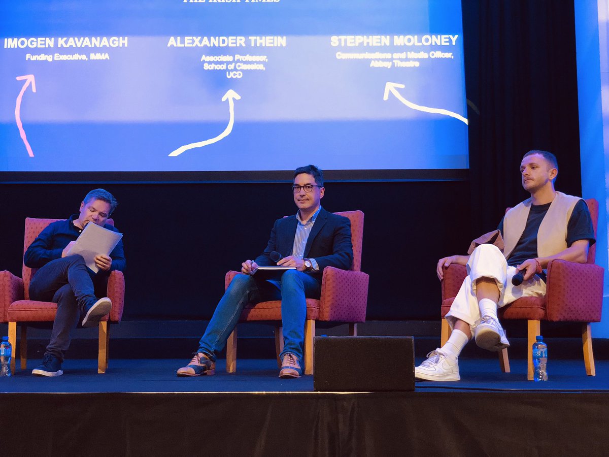 HumanitiesUCD's tweet photo. Thank you @IrishTimes for inviting our Associate Dean Alexander Thein @ClassicsUCD @ucddublin to take part in the  ‘Careers with an Arts Degree’ panel at #HigherOptions @TheRDS #Helloucd @askUCD https://t.co/0FsiJuybcY