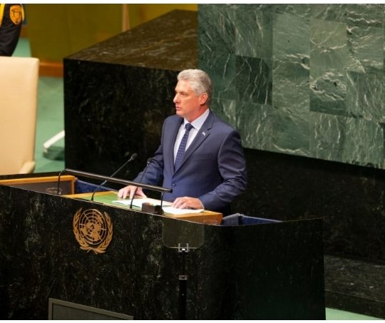 Díaz-Canel ante la ONU: Cuba no pide limosnas, reclama una transformación profunda.
#CumbreG77 
#SanctiSpíritusEnMarcha
@DeivyPrezMartn1 
@AlexisLorente74 
@MEspirituana
@Roberto78066984
@DTPr