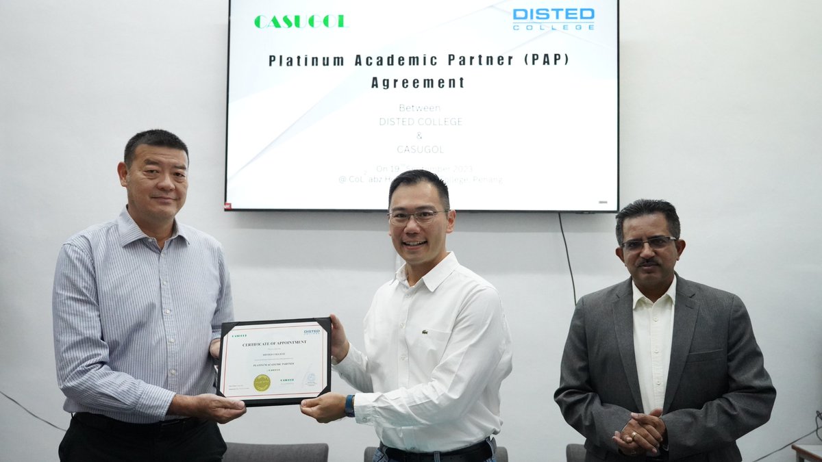 casugol's tweet image. #CASUGOL together with #DISTED College, Penang, Malaysia, a Platinum Academic Partner of CASUGOL established the 1st CASUGOL – DISTED Training Centre in #Penang with an aim to foster the next generation of #Digital talents in #Malaysia.

Learn more at casugol.com/2023/09/20/ann…